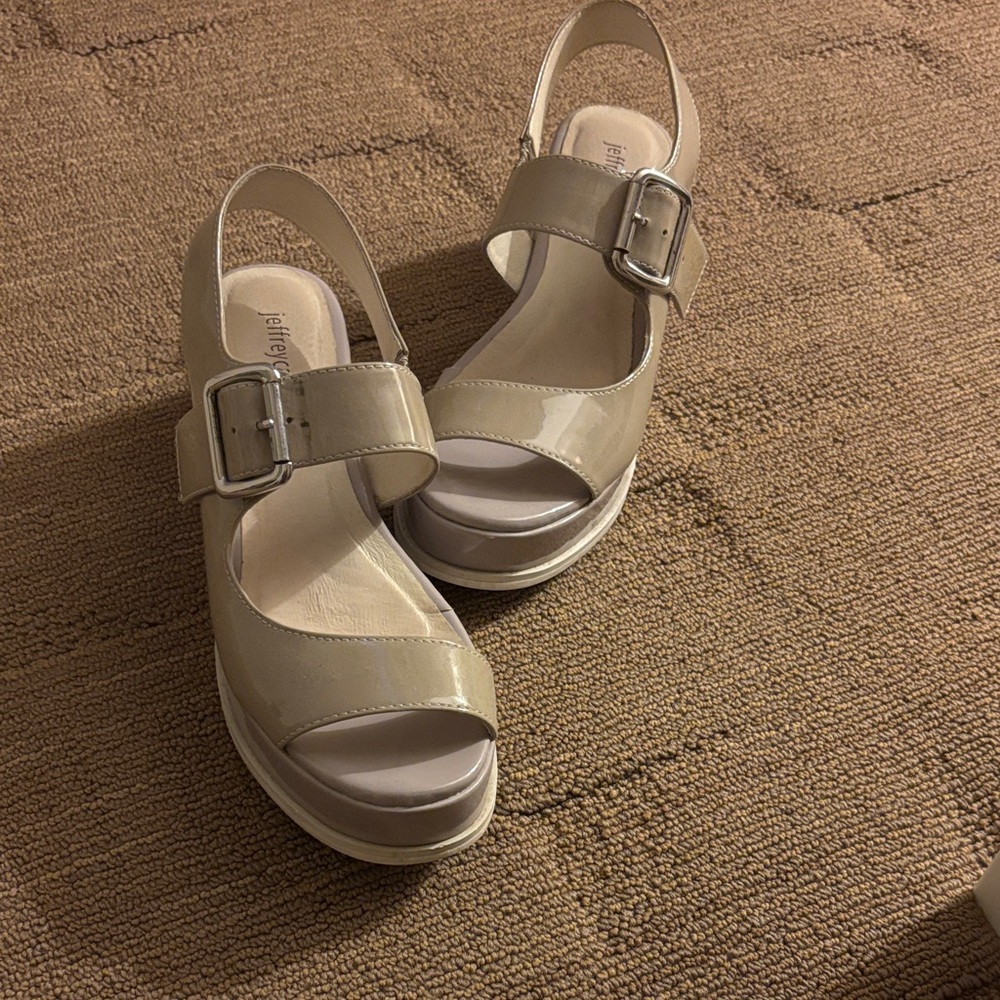 Jeffrey Campbell Cream Wedges